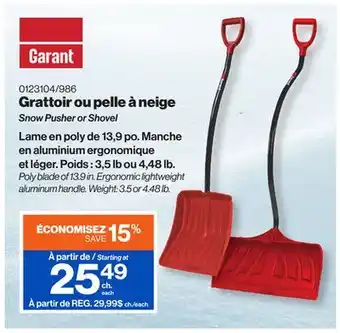 Patrick Morin Snow Pusher or Shovel offer