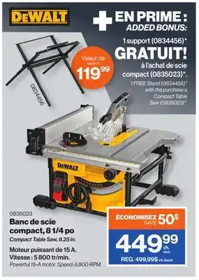 Patrick Morin Compact Table Saw offer