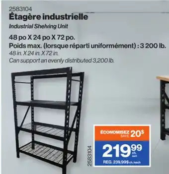 Patrick Morin Industrial Shelving Unit offer