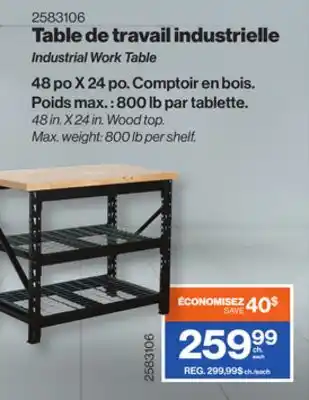 Patrick Morin Industrial Work Table offer