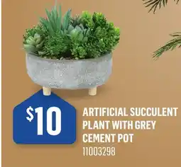 Canac Artificial Succulent Plant with Grey Cement Pot offer