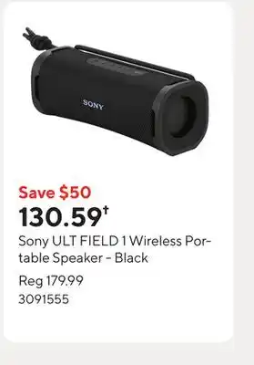 Staples Sony ULT FIELD 1 Wireless Portable Speaker - Black offer