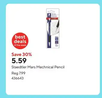 Staples Staedtler Mars Mechnical Pencil offer