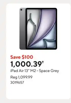 Staples iPad Air 13 M2 - Space Grey offer