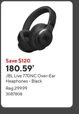 Staples JBL Live 770NC Over-Ear Heaphones - Black offer