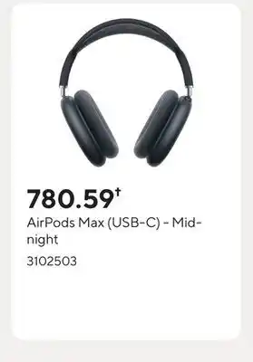 Staples AirPods Max (USB-C) - Midnight offer