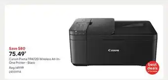 Staples Canon Pixma TR4720 Wireless All-In-One Printer - Black offer