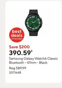 Staples Samsung Galaxy Watch6 Classic Bluetooth - 47mm - Black offer