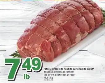 L'Intermarché RÔTI OU BIFTECK DE HAUT DE SURLONGE DE BŒUF offer