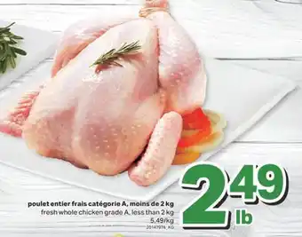 L'Intermarché POULET ENTIER FRAIS CATÉGORIE A, MOINS DE, 2 KG offer