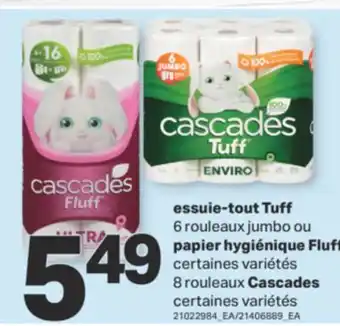 L'Intermarché ESSUIE-TOUT, 6 ROULEAUX JUMBO OU PAPIER HYGIÉNIQUE FLU, 8 ROULEAUX offer