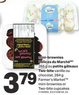 L'Intermarché MINI-BROWNIES DÉLICES DU MARCHÉ, 265 G OU PETITS GÂTEAUX TWO-BITE VANILLE OU CHOCOLAT, 284 G offer