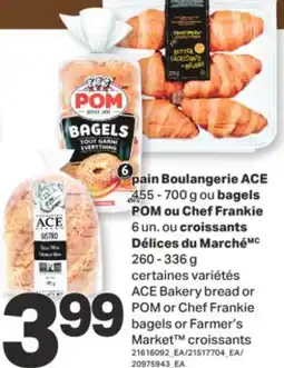 L'Intermarché PAIN BOULANGERIE, 455-700 G OU BAGELS, 6 UN. OU CROISSANTS, 260-336 offer