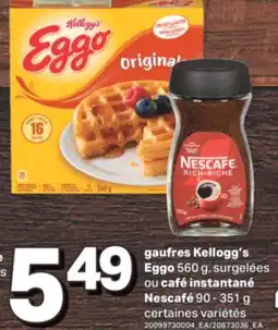 L'Intermarché GAUFRES EGGO, 560 G OU OU CAFÉ INSTANTANÉ, 90 - 351 G offer