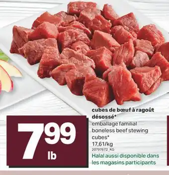 L'Intermarché CUBES DE BŒUF À RAGOÛT DÉSOSSÉ offer