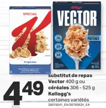 L'Intermarché SUBSTITUT DE REPAS VECTOR, 400 G OU CÉRÉALES, 306 - 525 G offer