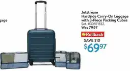 Walmart Jetstream Hardside Carry-On Luggage with 3-Piece Packing Cube offer