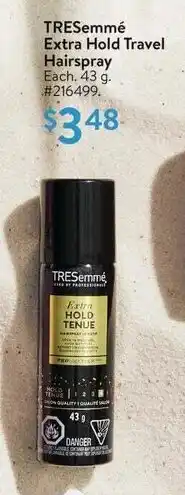 Walmart TRESemmé Extra Hold Travel Hairspray offer