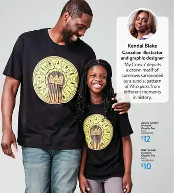 Walmart Adults' Gender Inclusive Graphic Tee offer