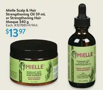 Walmart Mielle Scalp & Hair Strengthening Oil or Strengthening Hair Masque offer