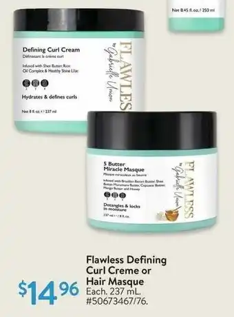 Walmart Flawless Defining Curl Creme or Hair Masque offer