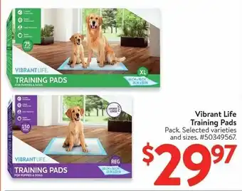 Walmart Vibrant Life Training Pads offer