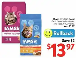 Walmart IAMS Dry Cat Food offer