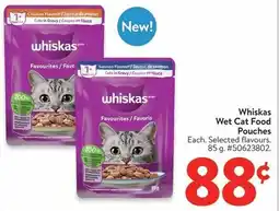 Walmart Whiskas Wet Cat Food Pouches offer