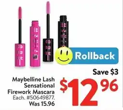 Walmart Maybelline Lash Sensational Firework Mascara offer