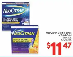 Walmart NeoCitran Cold & Sinus or Total Cold offer