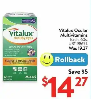 Walmart Vitalux Ocular Multivitamins offer