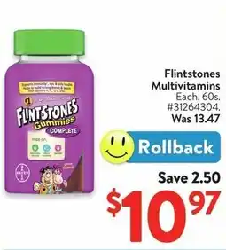 Walmart Flintstones Multivitamins offer