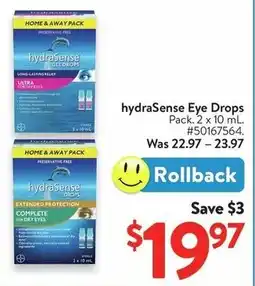 Walmart hydraSense Eye Drops offer