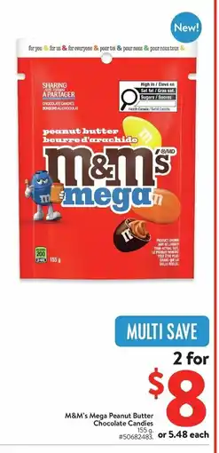 Walmart M&M's Mega Peanut Butter Chocolate Candies offer