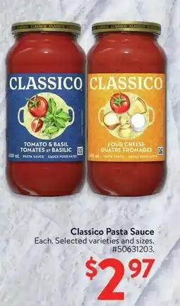 Walmart Classico Pasta Sauce offer