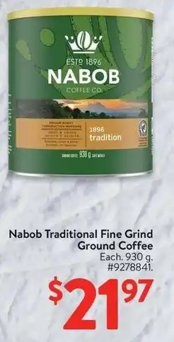 Walmart Nabob Traditional Fine Grind Ground Coffee offer