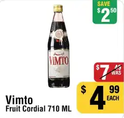 Iqbal Foods Vimto Fruit Cordial offer