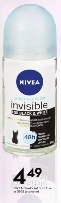 Sobeys Nivea deodorant offer