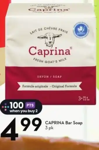 Sobeys Caprina bar soap offer