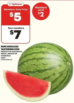 Loblaws Mini seedless watermelons offer