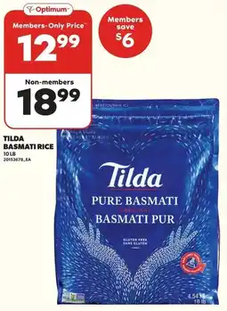 Loblaws Tilda basmati rice offer