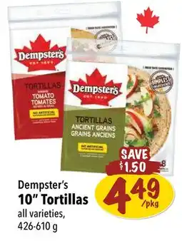 Farm Boy Dempster's 10 Tortillas offer