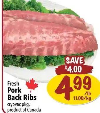 Farm Boy Fresh Pork Back Ribs offer