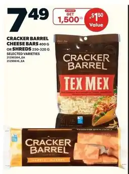 Loblaws Cracker barrel cheese bars offer