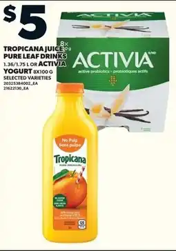 Loblaws Tropicana juice 09 pure leaf drinks offer