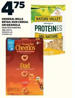 Loblaws General mills retail size cereal or granola offer