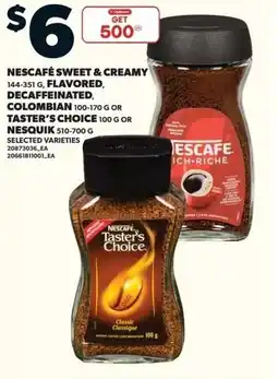 Loblaws Nescafé sweet & creamy offer