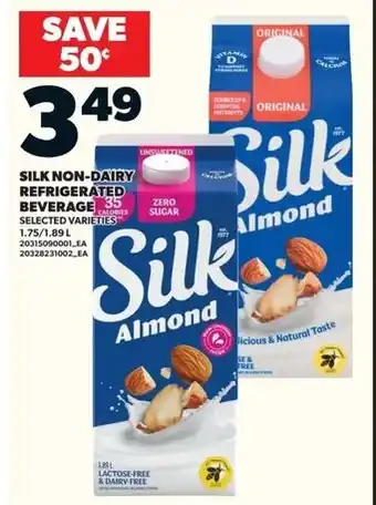 Loblaws Silk non-dairy refrigerated beverage offer