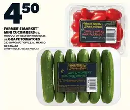 Loblaws Farmer's market mini cucumbers offer