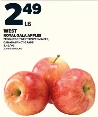 Loblaws West royal gala apples offer